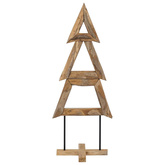 Choinka z podstawą Brązowy 149,5 cm Lite drewno tekowe