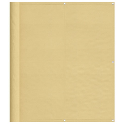 Parawan balkonowy, piaskowy, 120x400 cm, 100% poliester Oxford