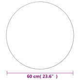 vidaXL Lustro ścienne, 60 cm, okrągłe, szklane