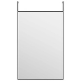 vidaXL Lustro na drzwi, czarne, 40x60 cm, szkło i aluminium