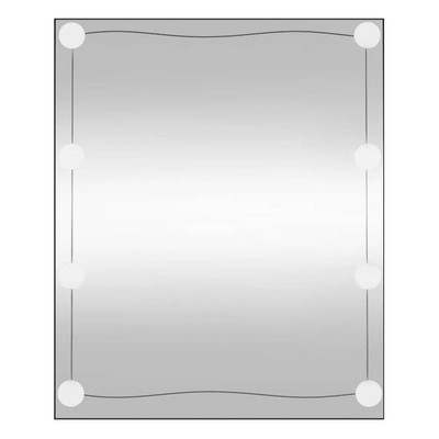 vidaXL Lustro ścienne z LED, 50x60 cm, szklane, prostokątne