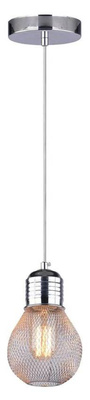 Lampa wisząca sufitowa chromowa druciany klosz E27 Gliva Candellux 31-58652