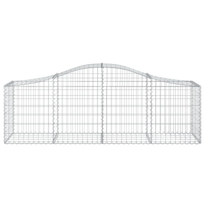 Kosze gabionowe, 18 szt, 200x50x60/80 cm, galwanizowane żelazo