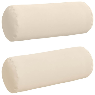 Poduszki Wałkowe 2 pcs Beżowy ? 25 x 70 cm Tkanina mikrofibrowa