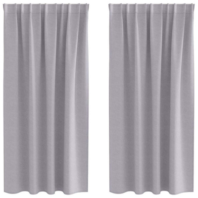 Firany blackout z kółkami 2 pcs Metaliczny Szary 175 x 140 cm