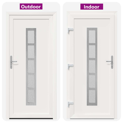 Drzwi Frontowe Biały 88 x 200 cm PVC