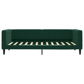 Sofa z funkcją spania, ciemnozielona, 90x200 cm, aksamitna