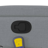 vidaXL Rozkładany fotel masujący, jasnoszary, obity tkaniną