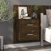 vidaXL Wiszące szafki nocne, 2 szt., opalany dąb model standard