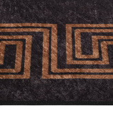 vidaXL Dywan z możliwością prania, 80x150 cm, czarno-złoty