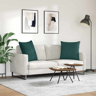 Poduszki na sofę 2 pcs Ciemna zieleń 80 x 80 cm tkanina