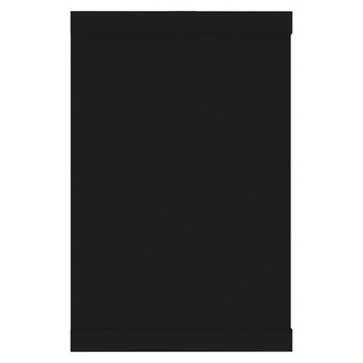 Półki ścienne kostki, 6 szt., czarne, 60x15x23 cm