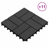 Płytka Tarasowa 11 pcs Czarny 30 x 30 cm