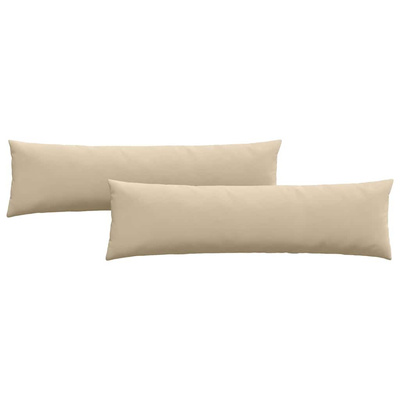 Poduszki na sofę 2 pcs Kremowy 145 x 40 cm tkanina