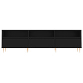 vidaXL Szafka pod TV, czarna, 150x30x44,5 cm, materiał drewnopochodny