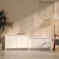 vidaXL Szafka pod TV, biała, 146,5x35x50 cm, materiał drewnopochodny