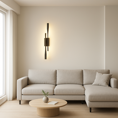 Kinkiet LED  Abigali Vargo 12W nowoczesny 42cm czarny