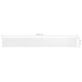 Parawan balkonowy, biały, 75x600 cm, tkanina Oxford