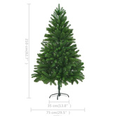 vidaXL Sztuczna choinka z lampkami i bombkami, 210 cm, zielona model standard