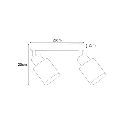 Lampy na listwie K-4561 z serii TROY BLACK KAJA