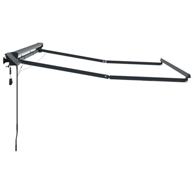 Ręczny ramowy zewnętrzny markizowy z LED Antracyt 3,5 x 2 m