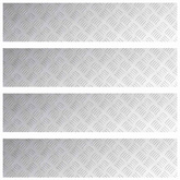 Stopień Prostokątny 4 pcs Srebrny 90 x 20 cm Aluminium