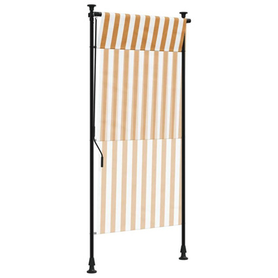 vidaXL Roleta zewnętrzna, pomarańczowo-biała, 100x270 cm