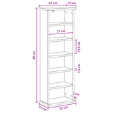 Kabinet na płyty CD Betonowy szary 60 x 17 x 92 cm
