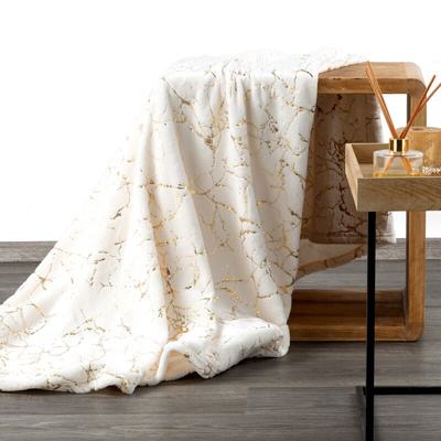 Koc Glamo kremowy 150x200