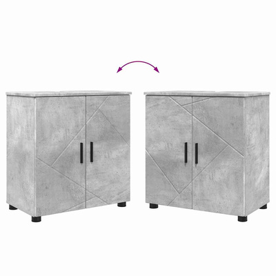 Zestaw mebli łazienkowych 5 szt. Betonowy szary 61 x 35 x 64 cm
