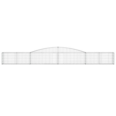 Kosze gabionowe, 2 szt, 400x30x40/60 cm, galwanizowane żelazo
