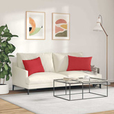 Poduszki na sofę 2 pcs Czerwony 60 x 40 cm tkanina