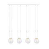 Lampa wisząca GLAM 4 WHITE/TRANSPARENT