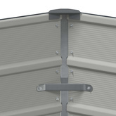 Donica Antracyt 129 x 129 x 45 cm Stal