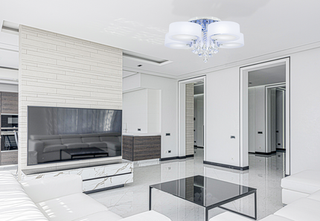 Nowoczesna lampa sufitowa led kryształ ANTILA srebrny model standard