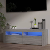 vidaXL Szafka pod TV z LED, szary dąb sonoma, 120x35x40 cm w kolorze cm