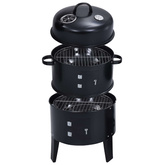 Grill na świeżym powietrzu Ø 40 x 80 cm Stal Czarny