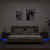 vidaXL Wiszące szafki nocne z LED, 2 szt., czarne