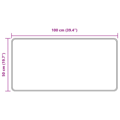 Chodnik dywanowy MARSA Czarny 50 x 100 cm Poliester i PVC