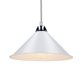 Avola Lampa Wisząca Chromowy 26 1X60W E27 Klosz Biały