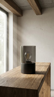Minimalistyczna lampa stołowa w kolorze czarnym K-6050 z serii DEX