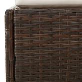 vidaXL Leżak ze składanym dachem, brązowy, 200x114x128 cm, polirattan