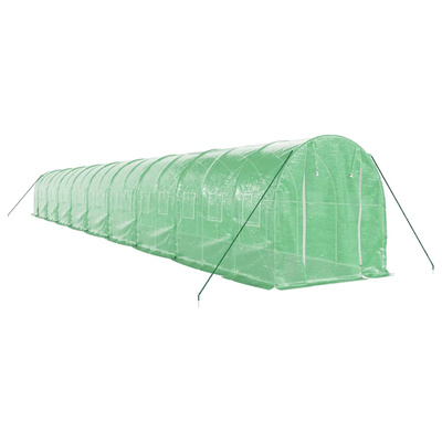 Szklarnia ze stalową ramą, zielona, 36 m?, 18x2x2 m