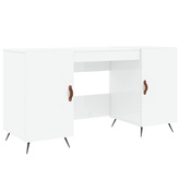 vidaXL Biurko białe z połyskiem, 140x50x75 cm, materiał drewnopochodny model standard