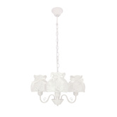 Lampa wisząca z abażurami Rossini biała potrójna do salonu E27