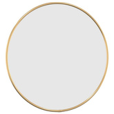 vidaXL Lustro ścienne, złote, Ø 40 cm, okrągłe