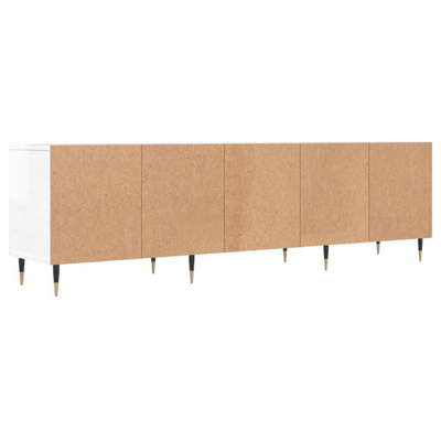 vidaXL Szafka pod TV, wysoki połysk, biała, 150x30x44,5 cm