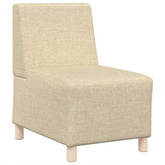 Modułowa sofa bez podłokietników 3 szt. Kremowy tkanina