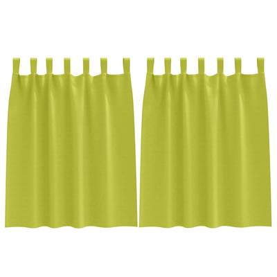 Firany blackout z kółkami 2 pcs Zielony 140 x 140 cm Poliester