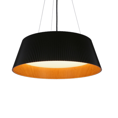 umbria lampa wisząca czarno drewniana led klosz biały 31-24183